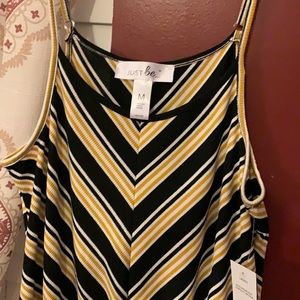 NWT Justbe Mustard/Black Jumpsuit ~ Medium